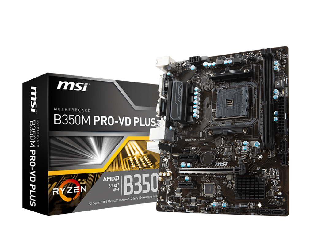 Msi b350m pro vd plus какие процессоры поддерживает